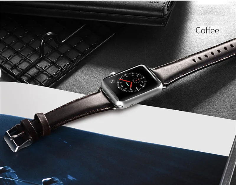 HOCO ремешки из натуральной кожи для Apple Watch Series 5 4 3 2, ремешок для умных часов, совместимый с IWatch Band 44 мм 42 мм 40 мм 38 мм