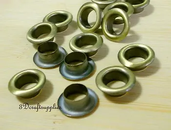 

eyelets metal with washer grommets anti brass round 80 sets 8 mm G38