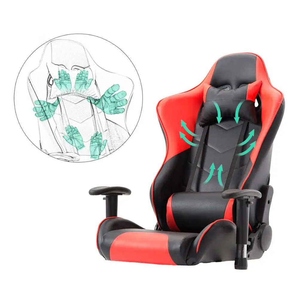 Seatingplus E-sports Computer Game chair lift swivel chair recliner comfortable sedentary computer chair Cool black and white