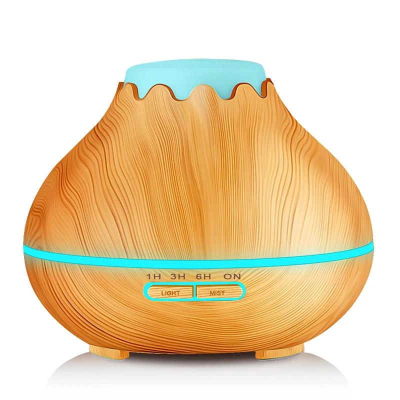

400ml Aromatherapy Essential Oil Aroma Diffuser With Wood Grain Aromatherapy Diffuser with LED Light For Home Air Humidifie