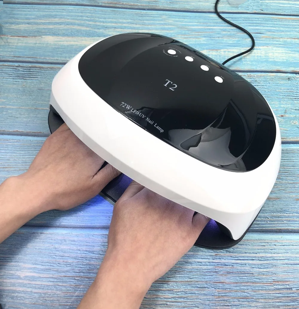 

2019 New Two Hand 72W Ice Lamp Double Light Nail Lamp UV LED Gel Light Lamp Nail Art Manicure Machine Dryer For Nails