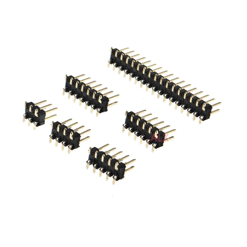 10 шт. SMD SMT 2*2/3/4/5/6/7/8/9/10/12/16/20/40/PIN двухрядный штыревой разъем 2,54 мм шаг соединитель полосы 2X/6/8/10/20