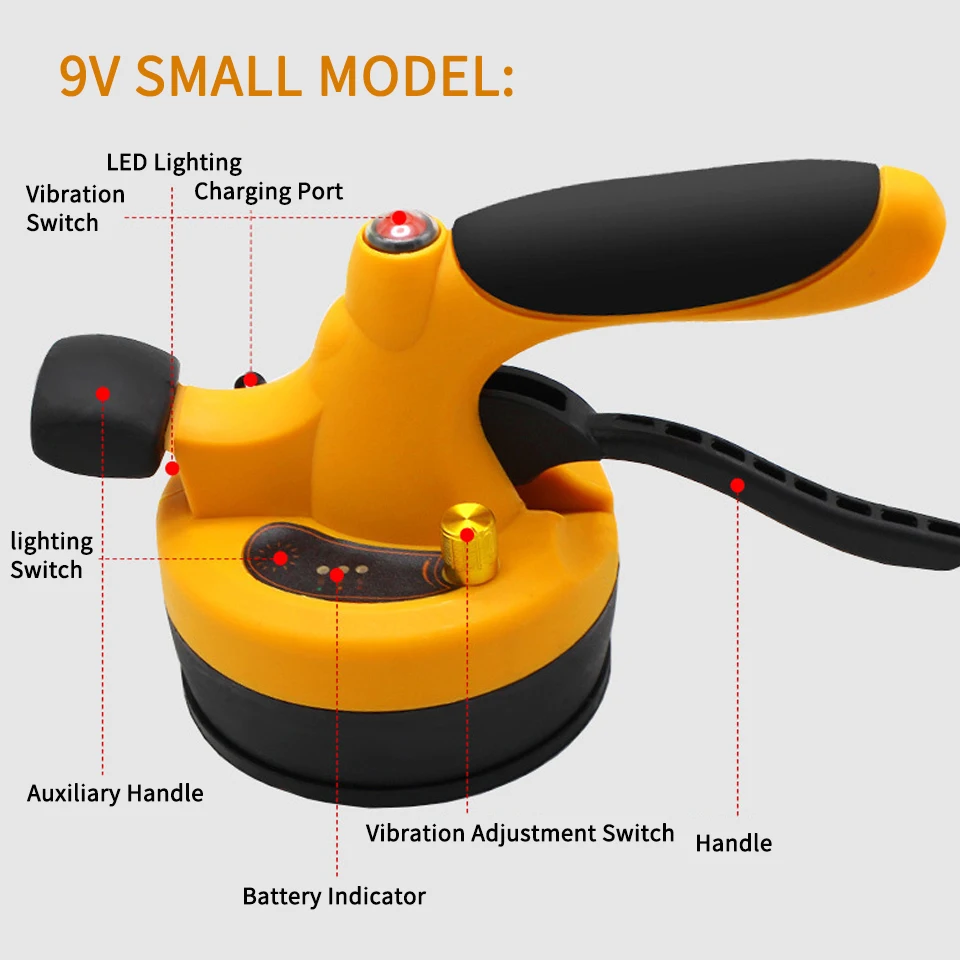 Lithium Battery Wireless Tile Leveling Machine Tile Floor Portable Power Tool Wall Tile Vibration Leveling Pressure Tool