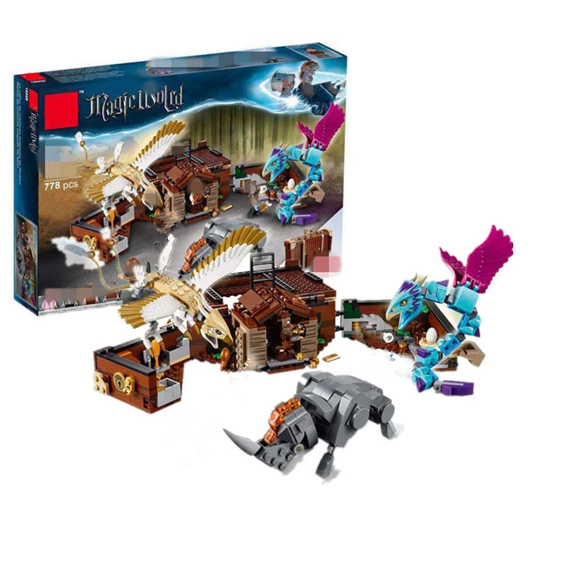 

In stock Newt`s Case of Magical Creatrues Set model Building Blocks Kids Toys Christmas Dorpshipping