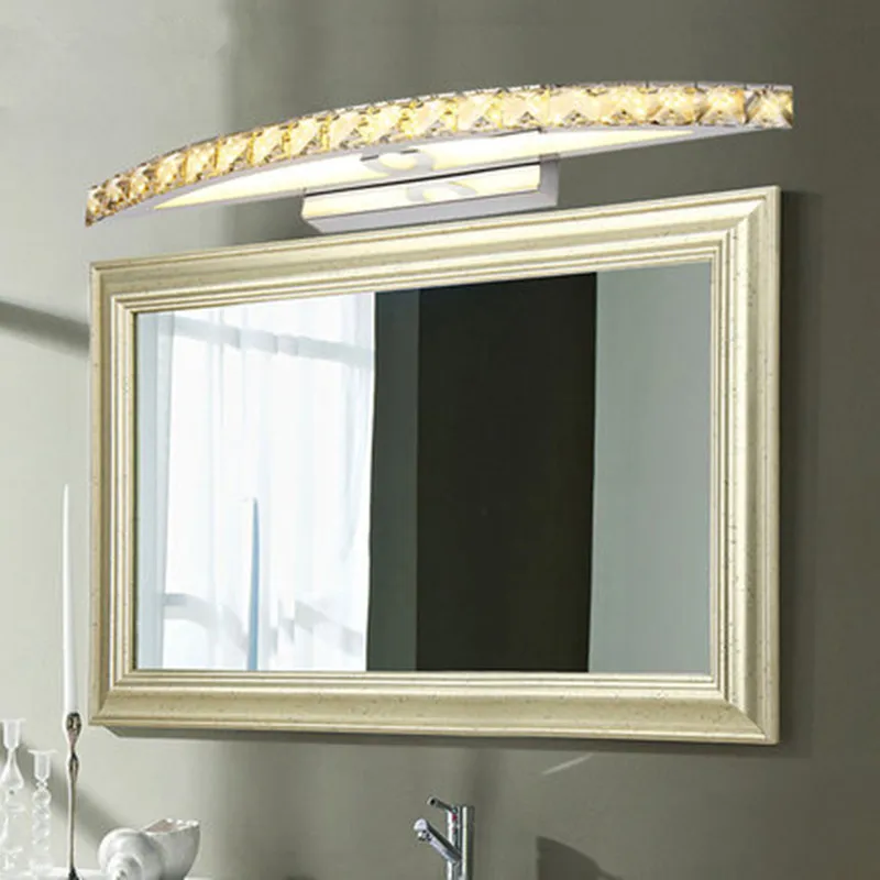 Кристалл тщеславие свет для золота Настенный декор ванной комнаты miror свет 10 Вт 15 Вт AC110-220V настенное зеркало с освещением для туалетного столика