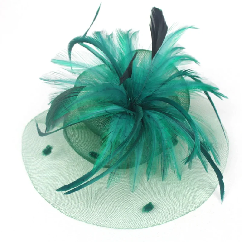 teal coloured wedding hats