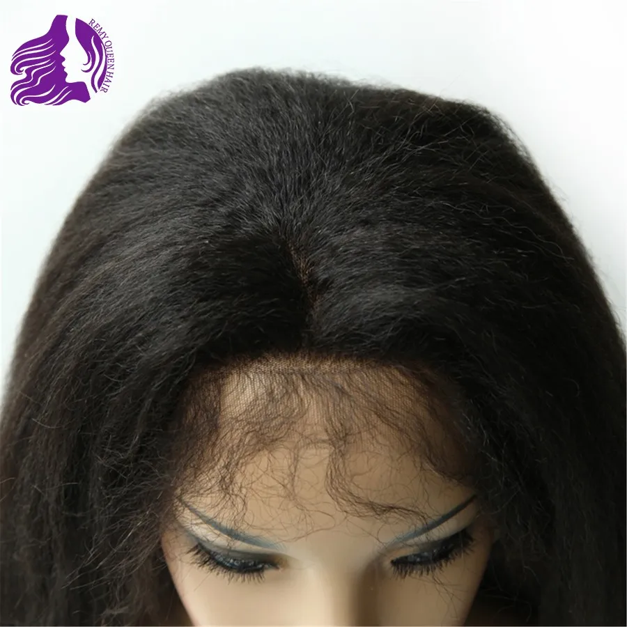 

Hard Lace Glueless Lace Front Wigs Kinky Straight 1# 1B# 2# 4# Brazilian Remy Human Hair Good Quality Wig 120% Density