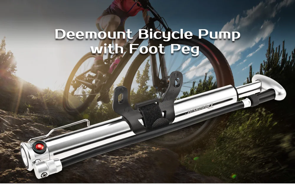 Deemount велосипедный насос с ножным колышком из алюминиевого сплава 160 фунтов/кв. дюйм