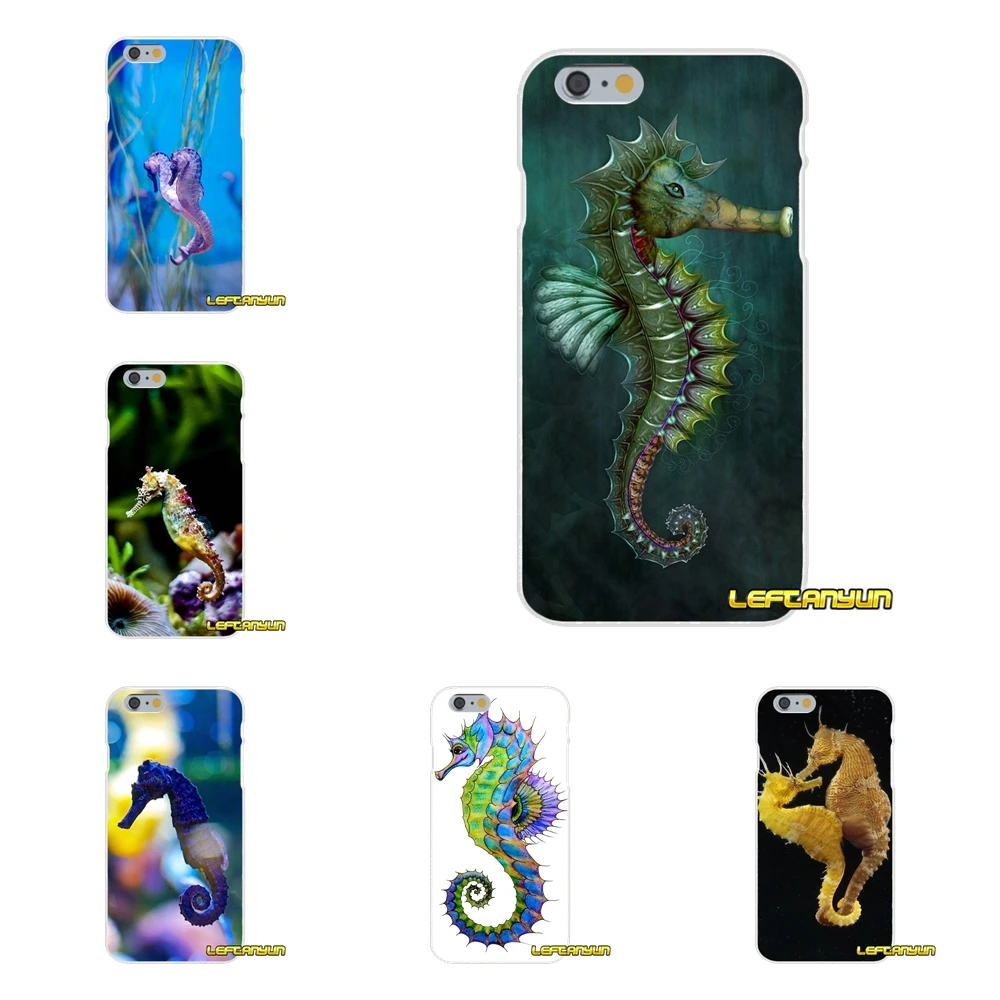 Рисунок морской лошади Радуга для iPhone X 4 4s 5 5S 5C SE 6 S 7 8 Plus Аксессуары чехлы