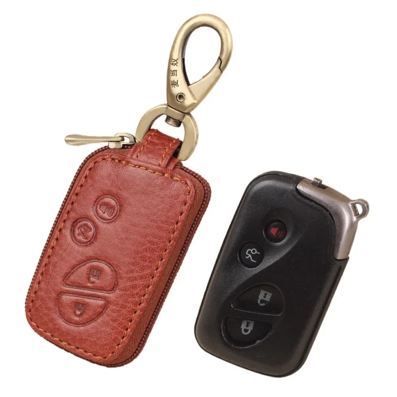 

Genuine Leather Car Remote Key Fob Shell Cover Case For Lexus ES350 ES240 RX350 GX400 LX GIS300 Holder Protector car styling