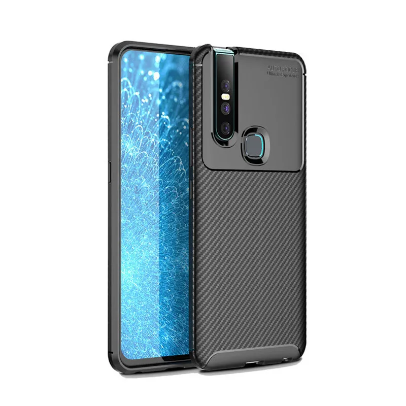 

For VIVO V15 Pro Case Carbon Fiber TPU Phone Cover For Vivo V15 Full Protection Silicone Matte Back Bag For Vivo V15pro V15 Case