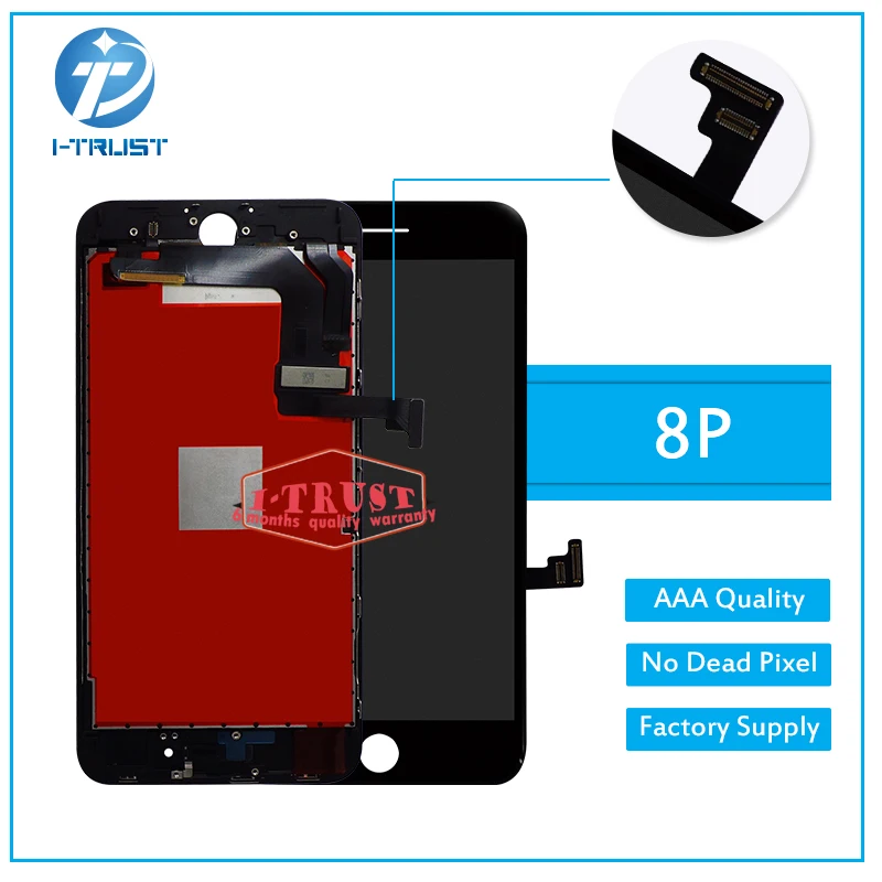 

50pcs AAA+++ Grade For iPhone 8 Plus LCD Display Screen Replacement Lens Pantalla With Touch Digitizer Assembly Free DhL