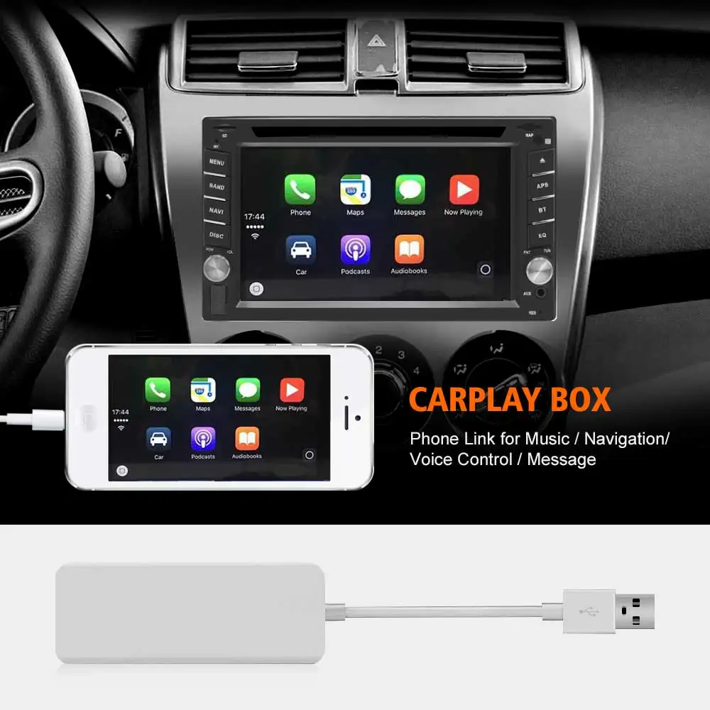 Новое автомобильное радио Apple CarPlay Android автомобильное звено USB ключ с сенсорным экраном управления для Android Авто iPhone Навигация DVD система