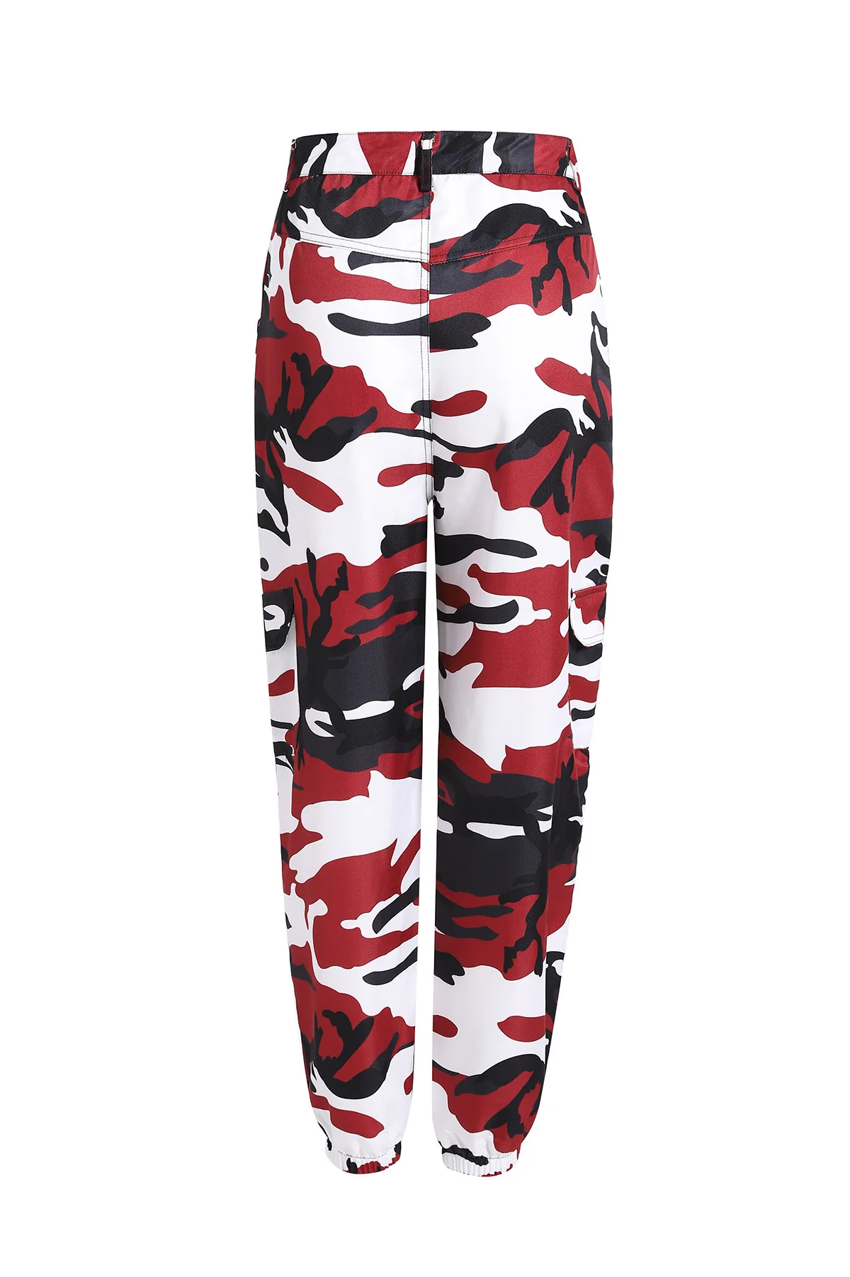 Женские осенние красные модные камуфляжные брюки джинсы в уличном стиле брюки Pantalon Mujer карандаш джинсовые военные узкие брюки