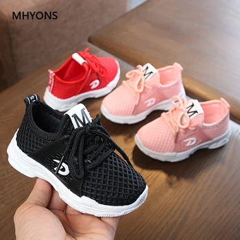 

MHYONS 2019 Autumn New Fashionable Net Breathable Leisure Sports Running Shoes For Girls Black Shoes For Boys Brand Kids Shoes