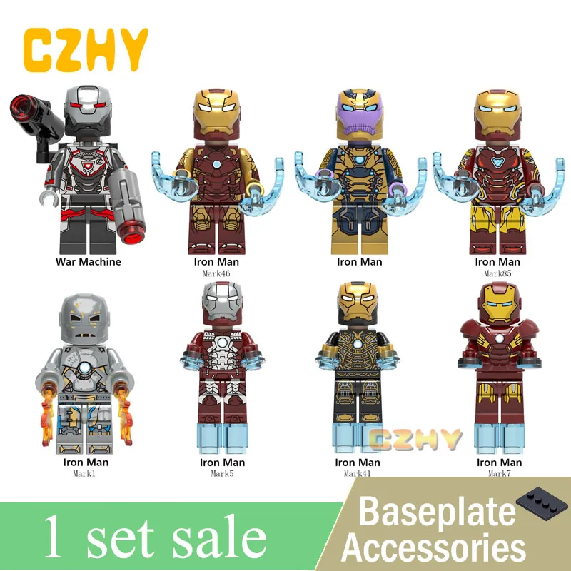 

Building Blocks Super Heroes Bricks Iron Man War Machine Action Figures Bricks Dolls For Children Toys Gift X0252