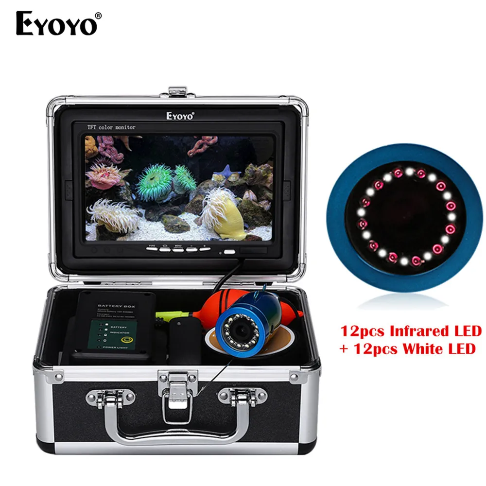 EYOYO EF07PRO 30M Fish Finder Underwater Fishing Camera Battery Control