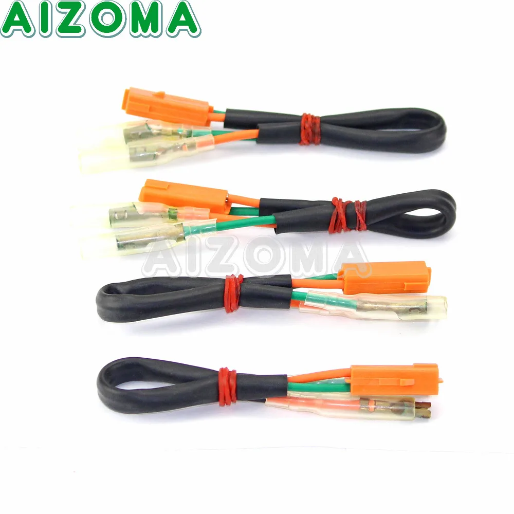 

Front Rear 4x Turn Signal Connector Harness Indicator Wire Plug Leads For Honda 1999-2003 CBR 600 929 954RR F4 VT750 Shadow 750
