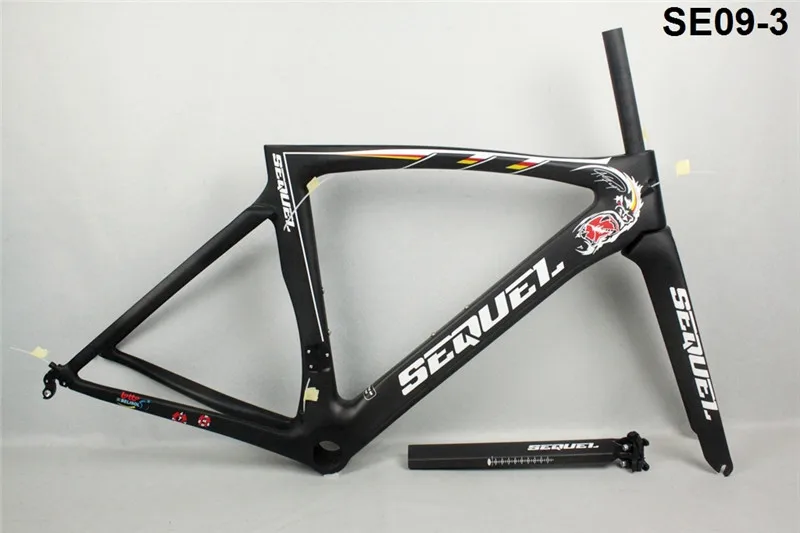 Best SEQUEL Brand carbon road frame 100% carbon fiber SE09-2 chinese carbon frames 46/49/52/54/56/58cm matte PF30 carbon frame 2