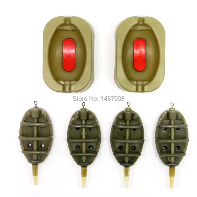 

SAMSFX Plastic Environmental Inline Method Feeder 2 Moulds Fishing Series Bait Tool Carp Fishing Feeder Lead Sinker Lead Pesca