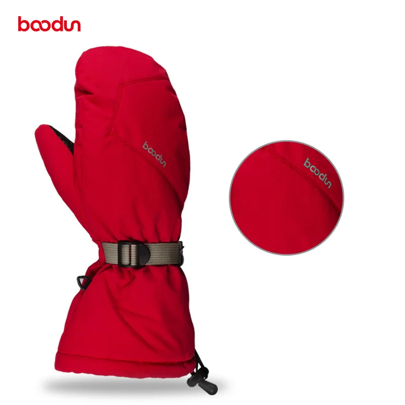BOODUN guantes de ciclismo Unisex invierno cálido esquí patinaje resistentes al desgaste impermeable deportes guante mitones Luvas de Esqui