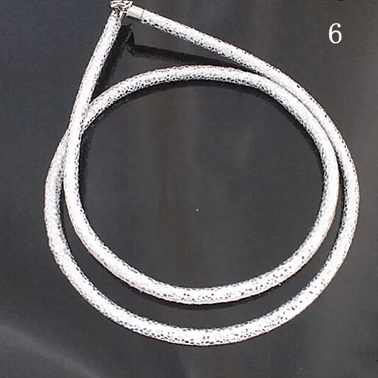 Роскошное ожерелье из искусственной кожи, настоящее чистое 925 коннекторы из стерлингового серебра и застежек Омаров 3 мм 45 см, ювелирные изделия для женщин и мужчин