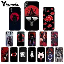 Funda de teléfono suave Yinuoda Anime Naruto itechi negro TPU para iPhone X XS MAX 6 6S 7 7 8 8 plus 5 5S XR