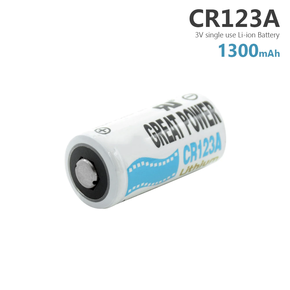 Аккумулятор CR123A LiMnO2 16340 3В 1300 мАч размер CR123 CR17345 K123A VL123A DL123A SF123A EL123AP CR17335 основной