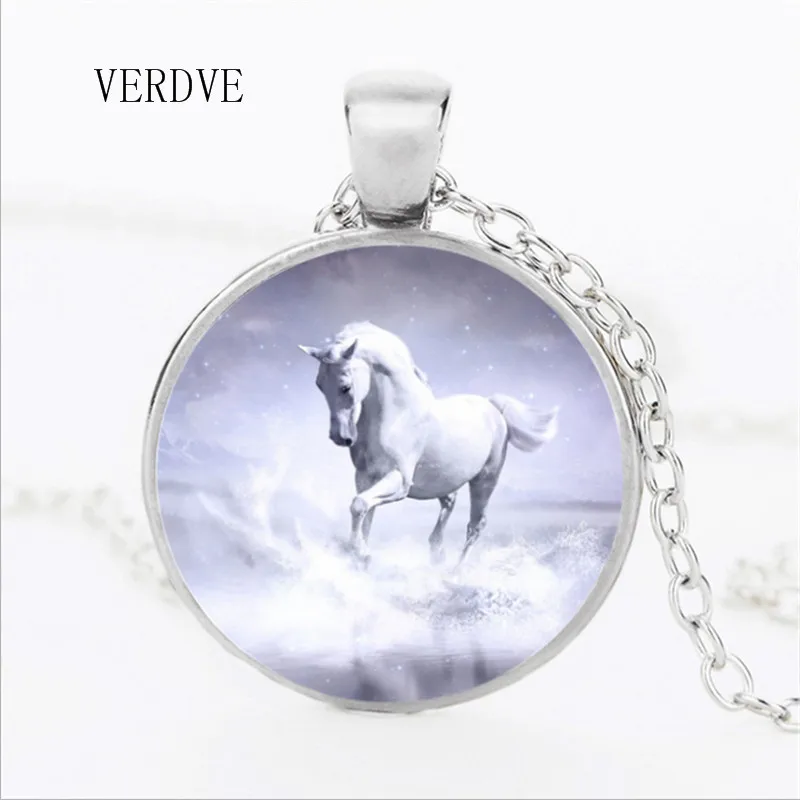 

VERDVE 3 colors 2018 wholesale new unicorn art glass cabochon fancy jewelry style art gift girl