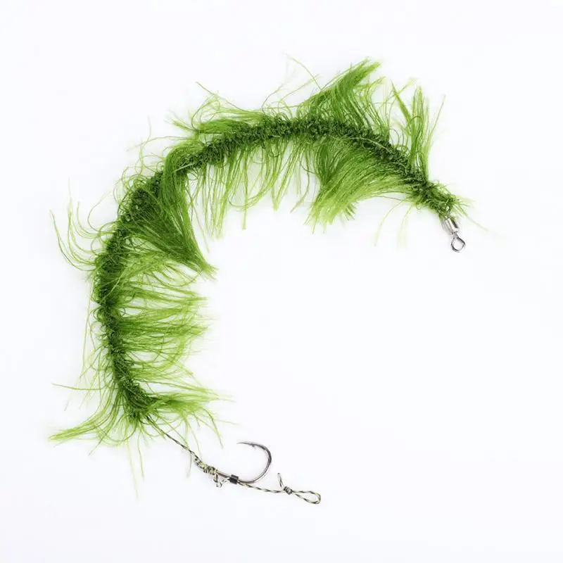8 strands Fishing Line Hooks Lifelike Seaweed Line Hook High Carbon