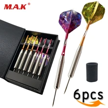 6 шт 25 г Профессиональный Металлический конкурс Стальной Наконечник иглы дартс набор Для перелетов домашних животных спортивная игра в помещении