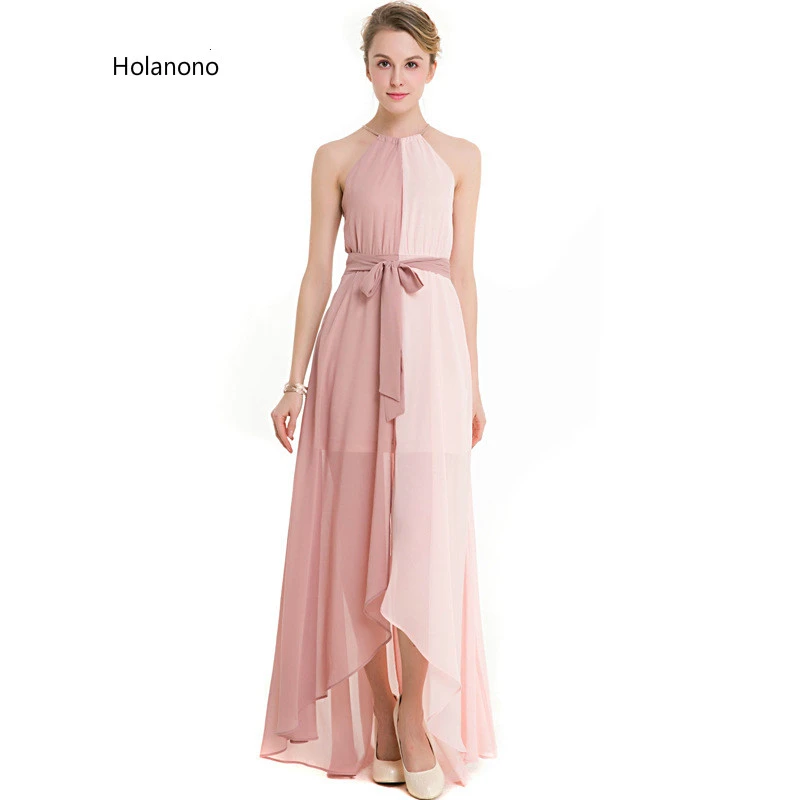 two tone chiffon dress