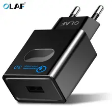

Olaf Quick Charge 3.0 QC 3.0 Fast Charging Compatible for Samsung Huawei LG For Iphone Accessories Smartphone USB Adapter