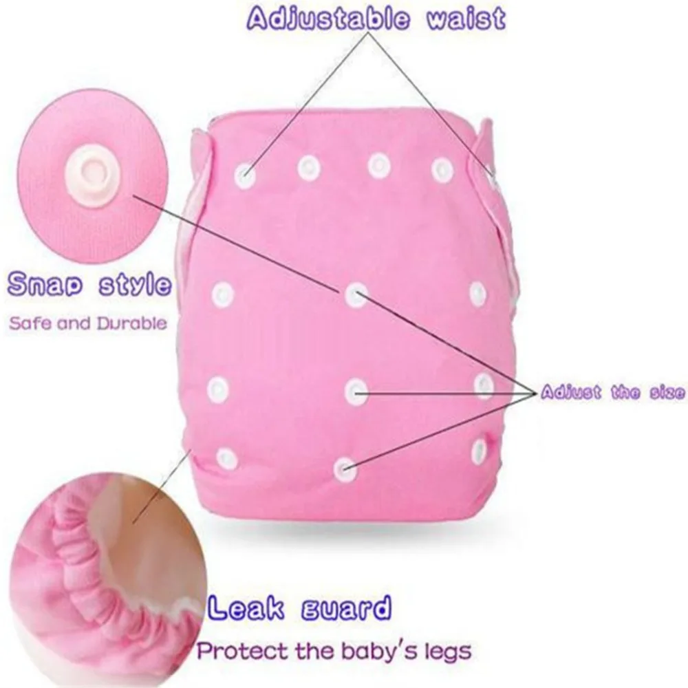 Best 2017 Cloth Diaper Snaps Reusable Baby Cloth Diapers 5pcs Diaper