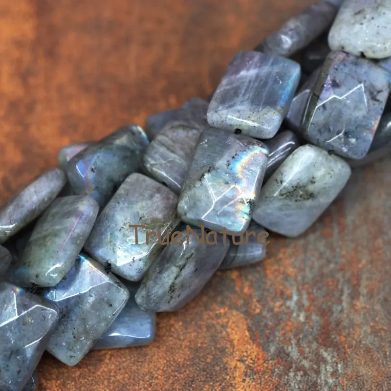 Различные размеры Лабрадорит свободные каменные бусины прямоугольные граненые каменные нити натуральные плиты самородок бусины из лечебных камней BE6402
