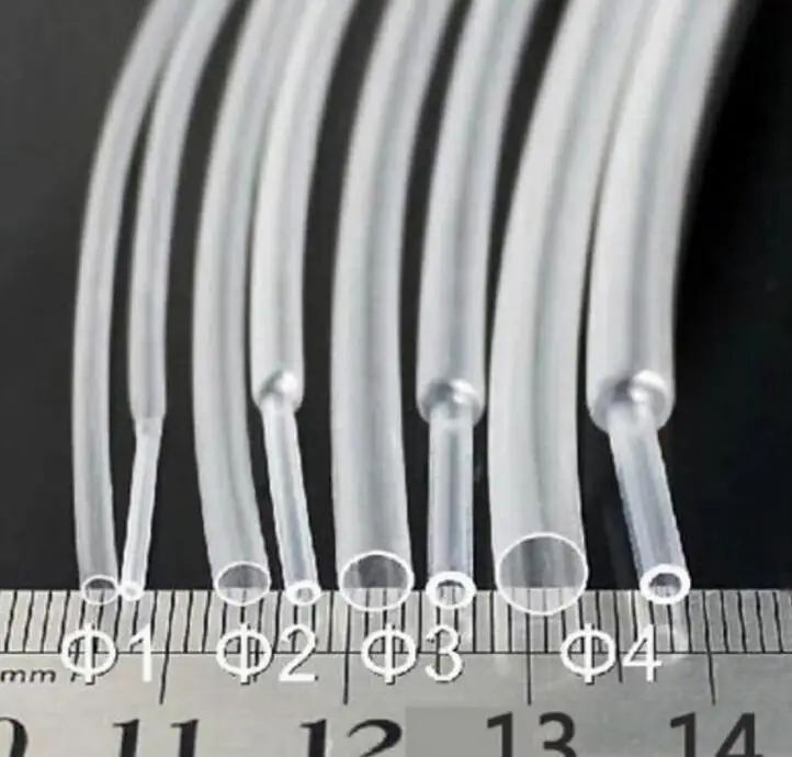 1 метр 2:1 прозрачная трубка 1 мм 2 мм 2,5 мм 3 мм 3,5 мм 4 мм 5 мм 6 мм термоусадочная трубка ультра тонкая трубка кабель рукава провода