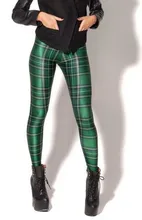 EAST KNITTING BL-138 New Arrival Women 2016 Designed digital Printed milk vintage Tartan Green Leggings free shipping