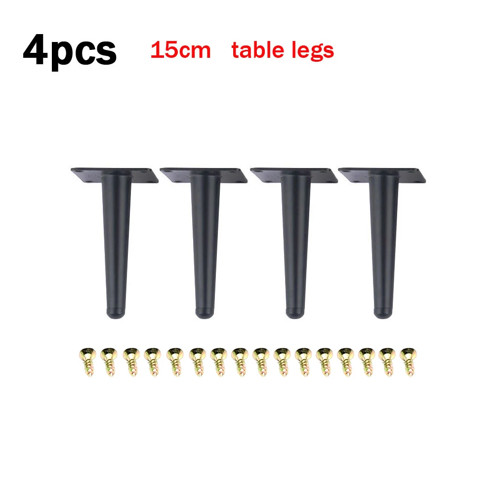 Black-Furniture-Legs-Replacement-Stainless-Steel-Sofa-Couch-Feet-4pcs-150mm