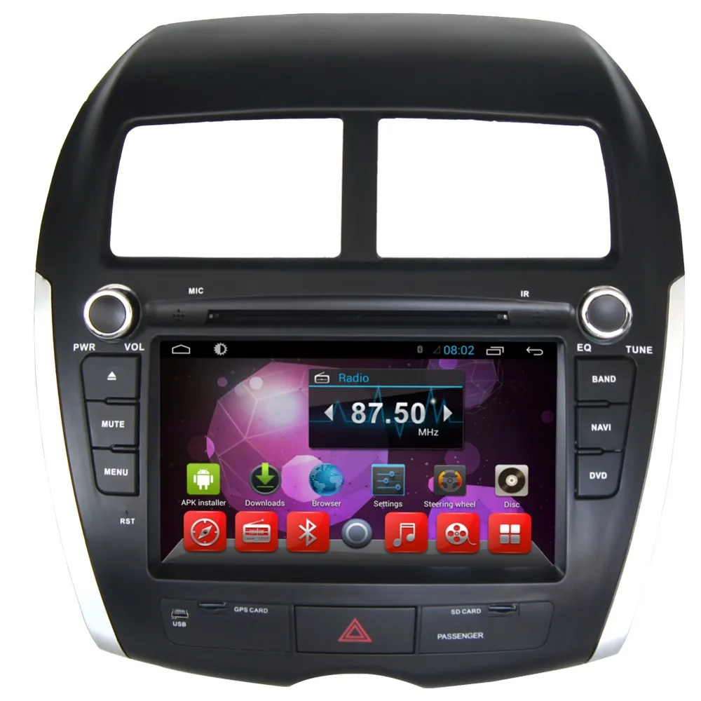 Excellent 8" HD 1024*600 Quad Core Android 6.0 Car DVD GPS Radio Navigation Player for Mitsubishi ASX 2010 2011 2012 ADAS DVR  OBD WIFI 4G 1