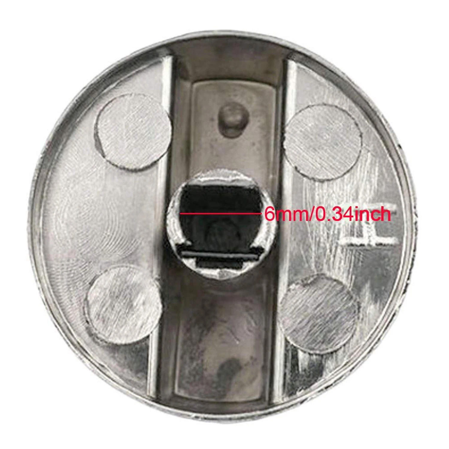 Oven Knob(4pcs),Stoves Cooker Knobs,6mm Universal Silver Gas Stove Control Knobs Adaptors Oven Rotary Switch Cooking Surface