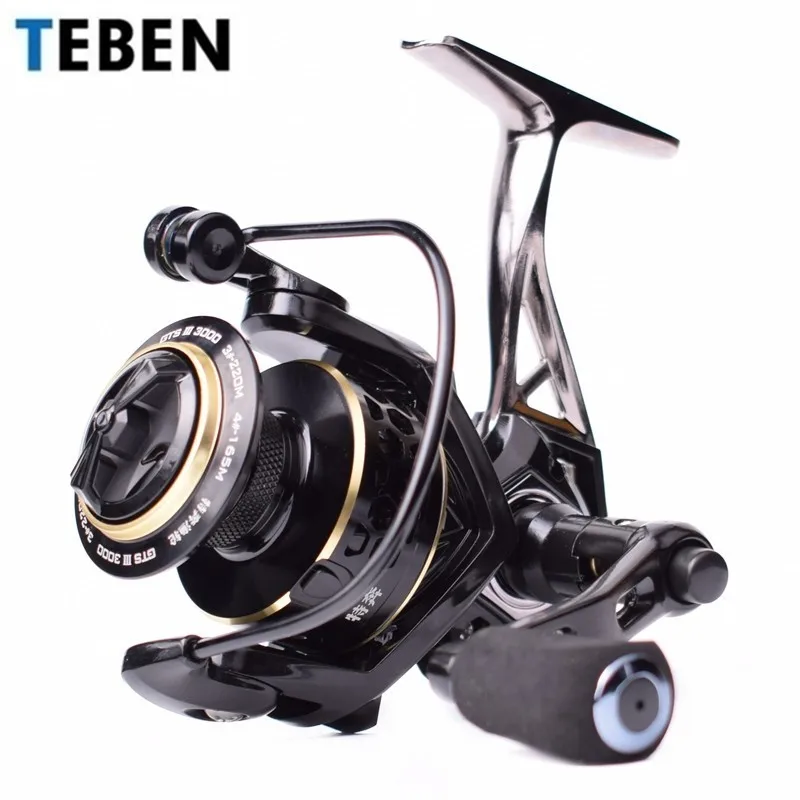 TEBEN GTS III المياه المالحة المعادن القفز الصيد بكرة اليسار اليد اليمنى 9BB ماكس السحب 12-20 كجم إغراء الكارب تصفح الصيد الغزل بكرات