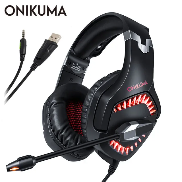 Onikuma K1 Pro Casque Gaming Headset Ps4 Pc Gamer Stereo Earphones