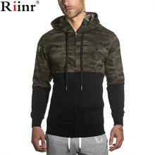 Riinr 2018 New Fitness Men Hoodies Sweatshirt Gyms Bodybuilding Hoody Zipper Hot Casual Sweatshirt Men’s Slim Fit Hooded Jacket