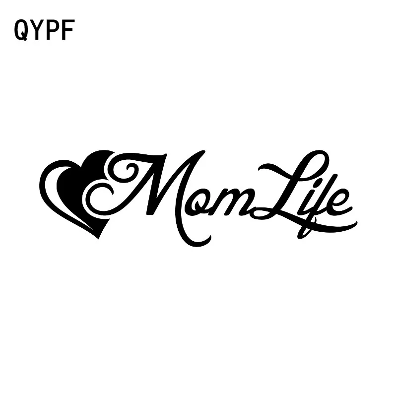 QYPF 14.8CM*4.5CM Fashion Mom Life Heart Vinyl Car Window Sticker Decal Decor C15-2879 | Автомобили и мотоциклы