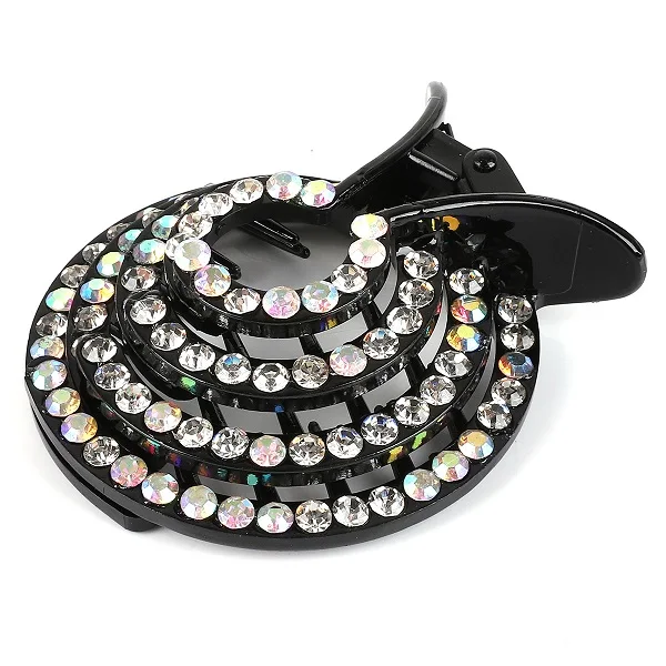 cute hair clips 1pc Korean Crystal Hair Claw For Women Ponytail Holder Ball Head Bun Maker Expanding Hair Clips Hairpins Hair Accessories 2021 headbands for women Hair Accessories