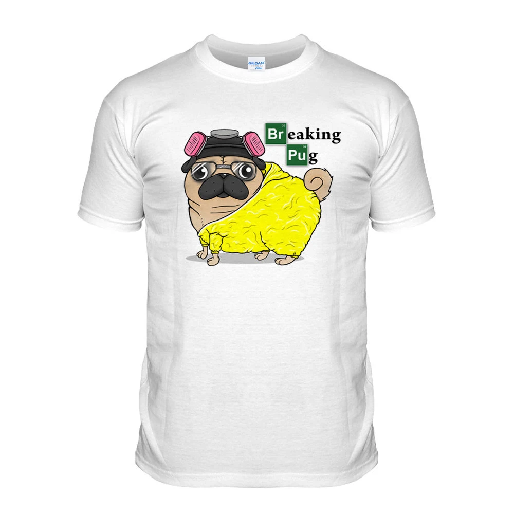 

2019 Summer T Shirt For Men O-Neck Tops Male Brand Clothing Short Sleeve Cute Pugs Funny T Shirts For Men