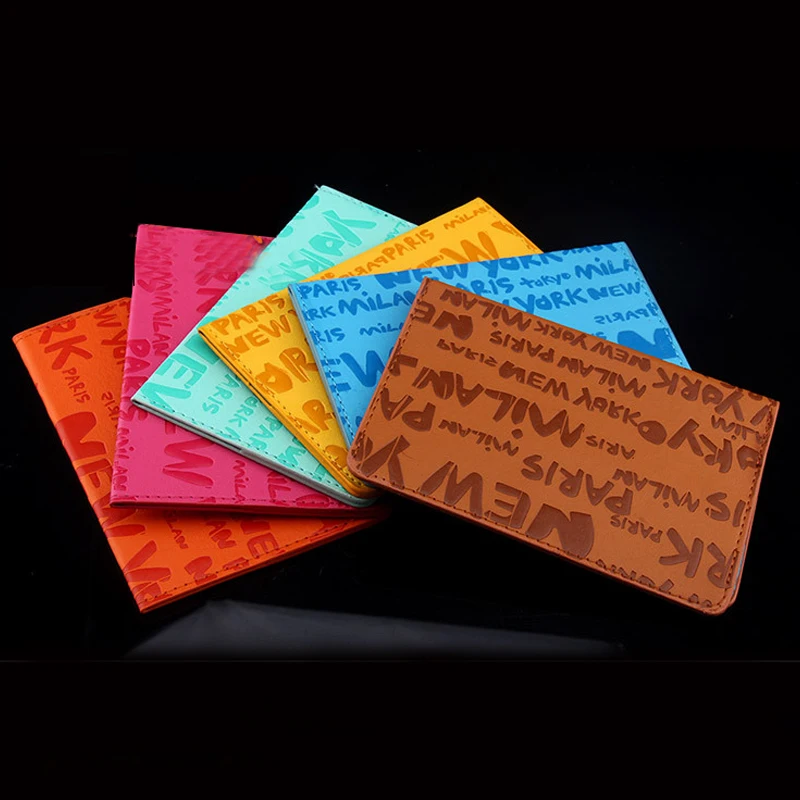

Simple PU Leather Women Passport Holder Couple Models Girls Travel Passport Cover Unisex Card Case Man Card Holder