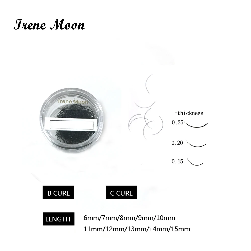 1 box Silk Black Individual False Eyelashes Extension Hair Loose Bulk Fake Eyelash C/B curl 0.15/0.20/0.25mm Thickness 6mm-15mm