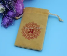 Alta calidad bolso de la joyería del terciopelo del lazo para los regalos pulsera y brazalete collar decoraciones gadgets bolsa bolsos personalizar venta al por mayor