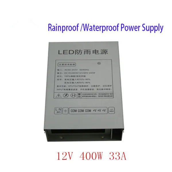 

wholesale Transformers power DC12V 33A rainproof power supply ac dc converter outdoor power supply 400W cctv power supply
